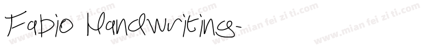 Fabio Handwriting字体转换